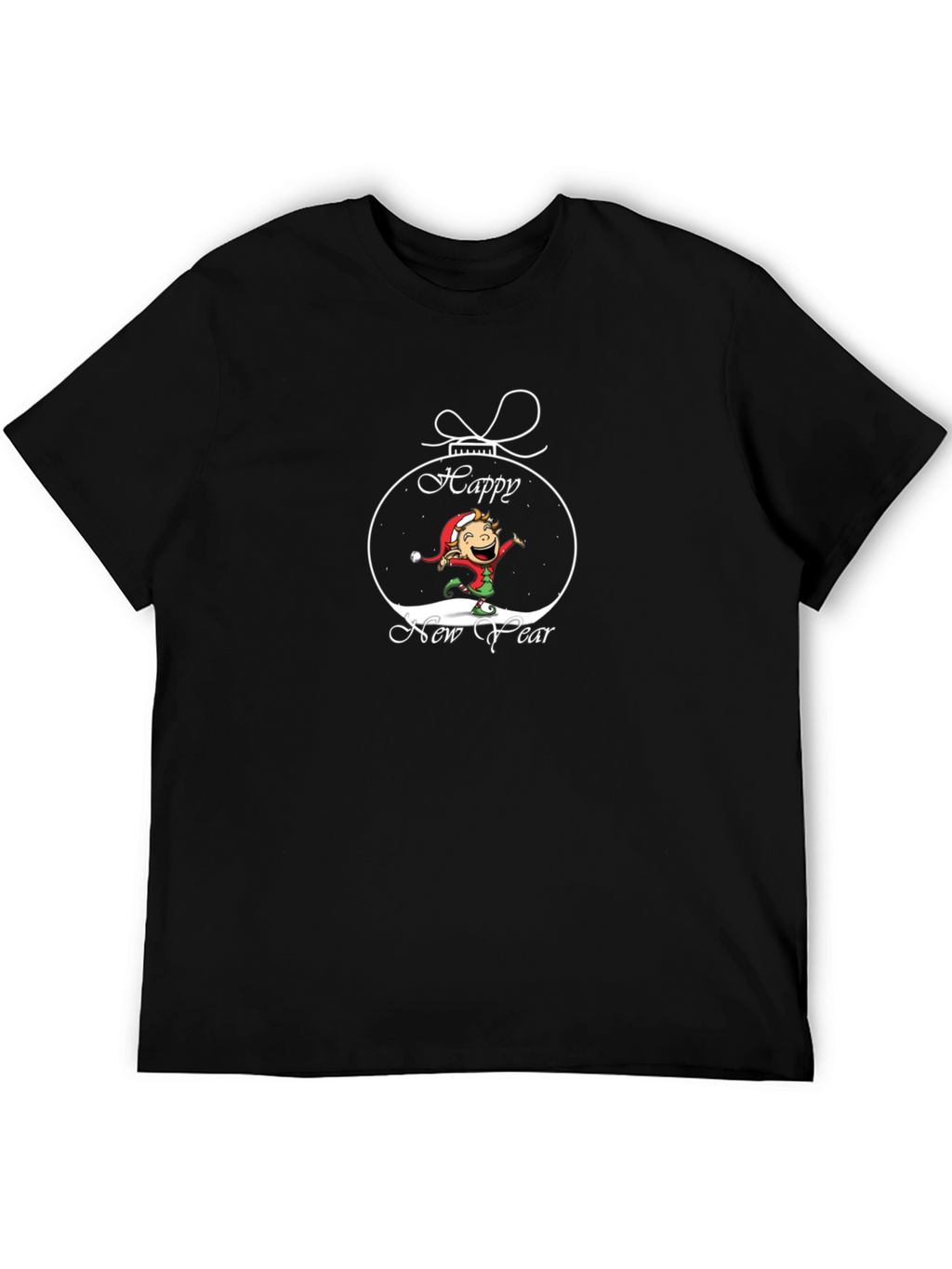 Happy New Year Elf Graphic Tee