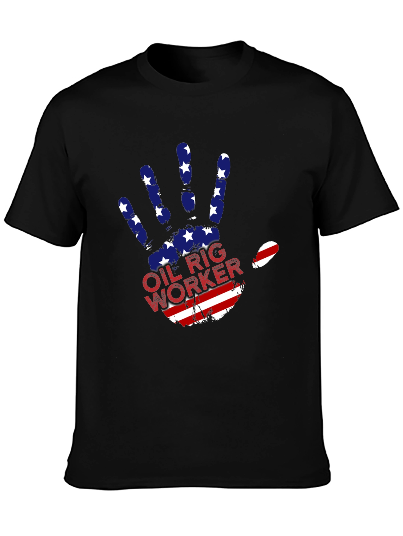 Oil Rig Worker Patriotic Hand T-Shirt