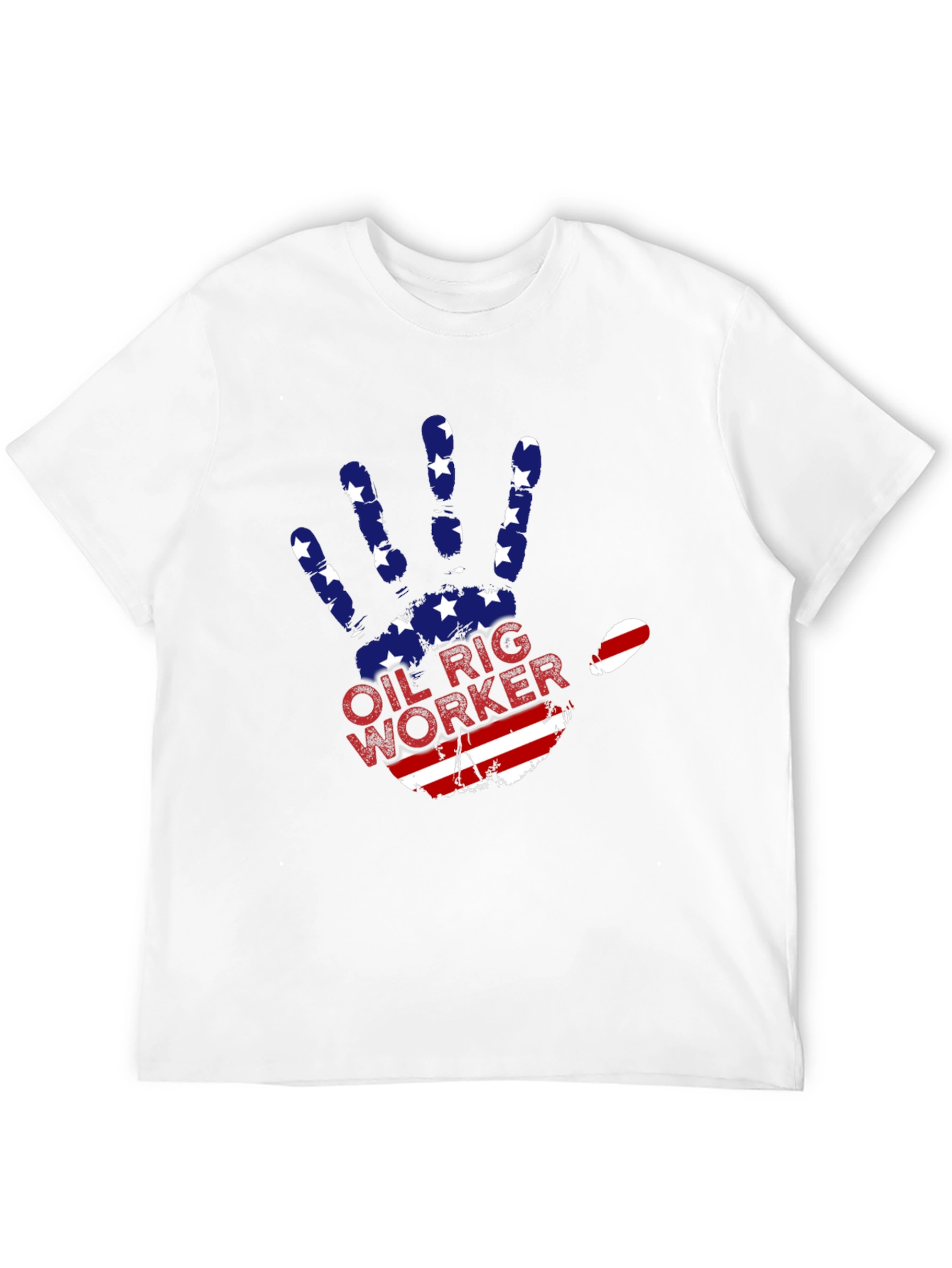 Oil Rig Worker Patriotic Hand T-Shirt