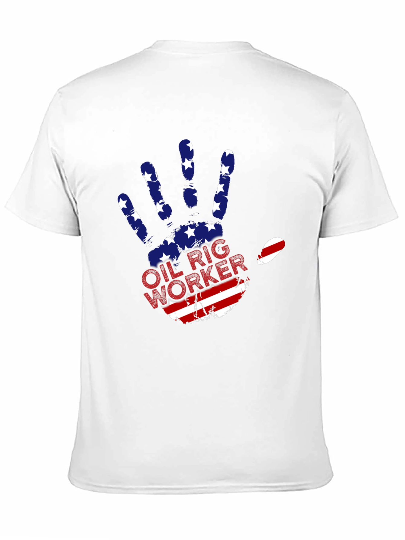 Oil Rig Worker Patriotic Hand T-Shirt