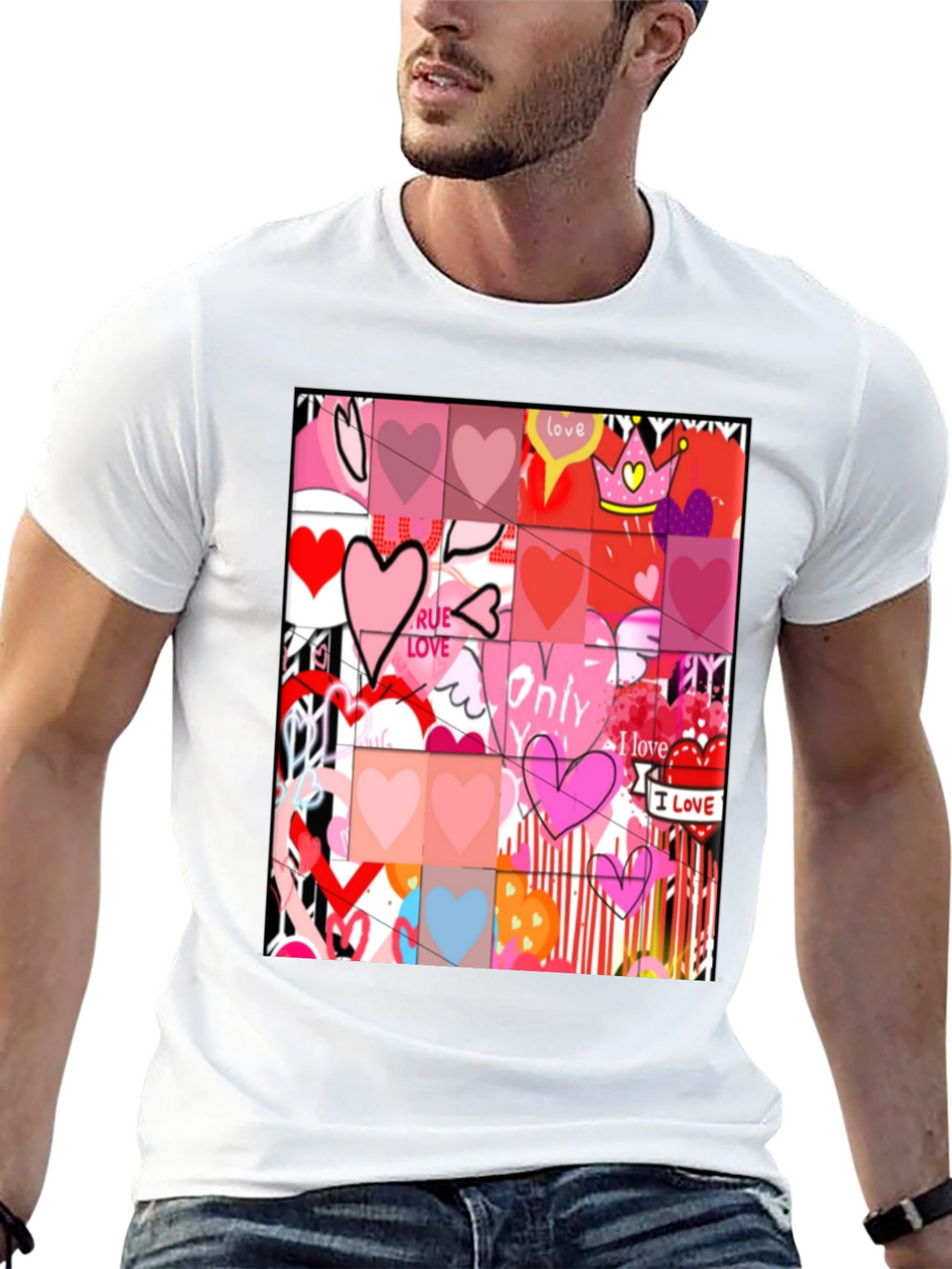 Heart Art Graphic Tee - Love Expression