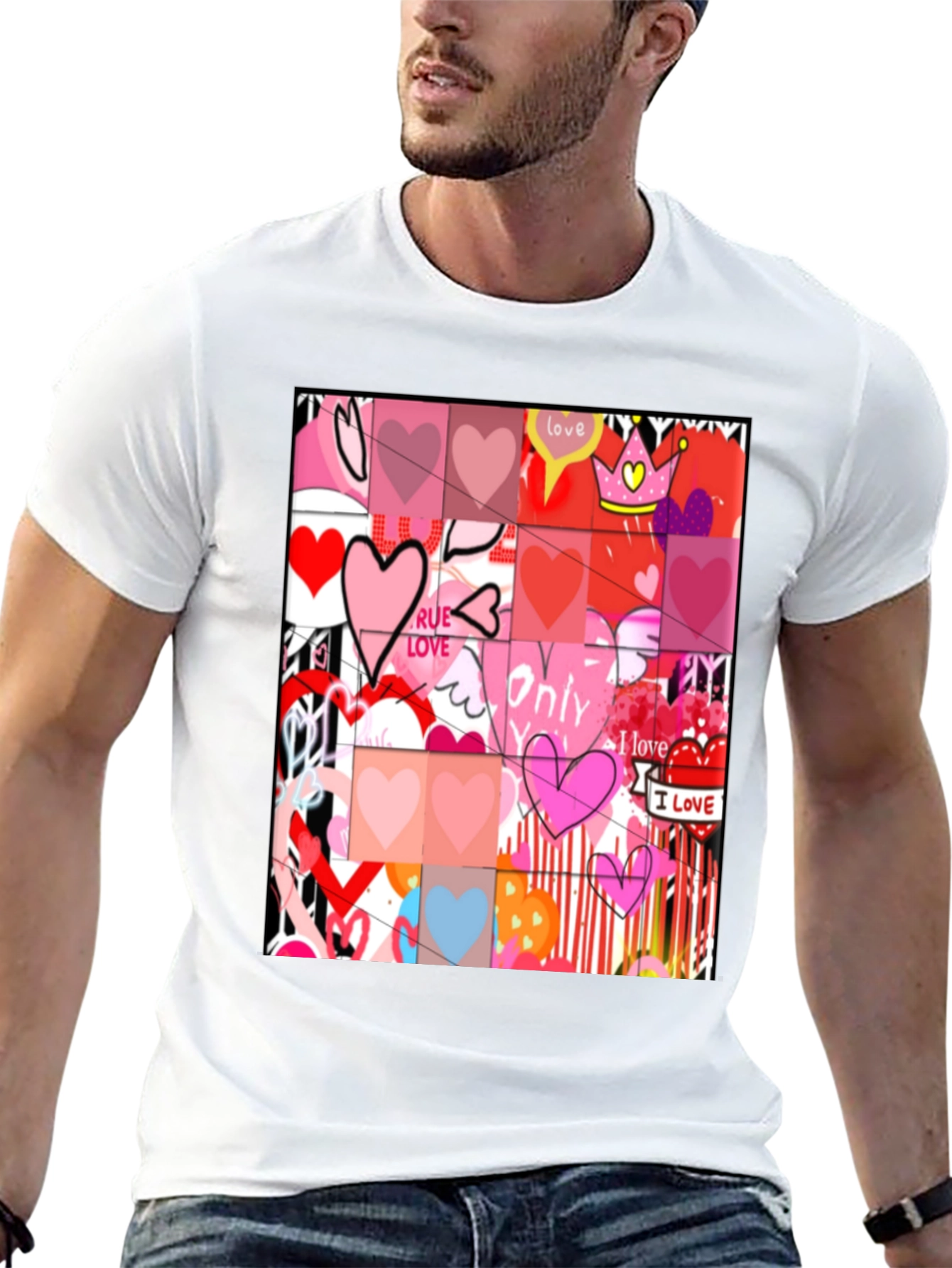 Heart Art Graphic Tee - Love Expression