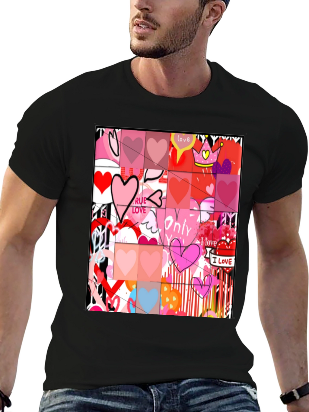 Heart Art Graphic Tee - Love Expression