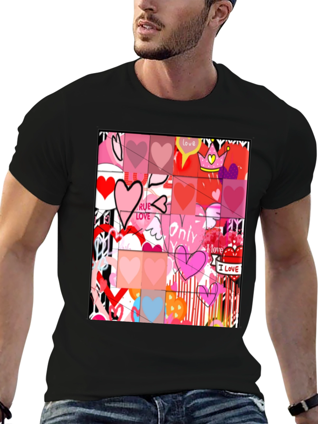 Heart Art Graphic Tee - Love Expression