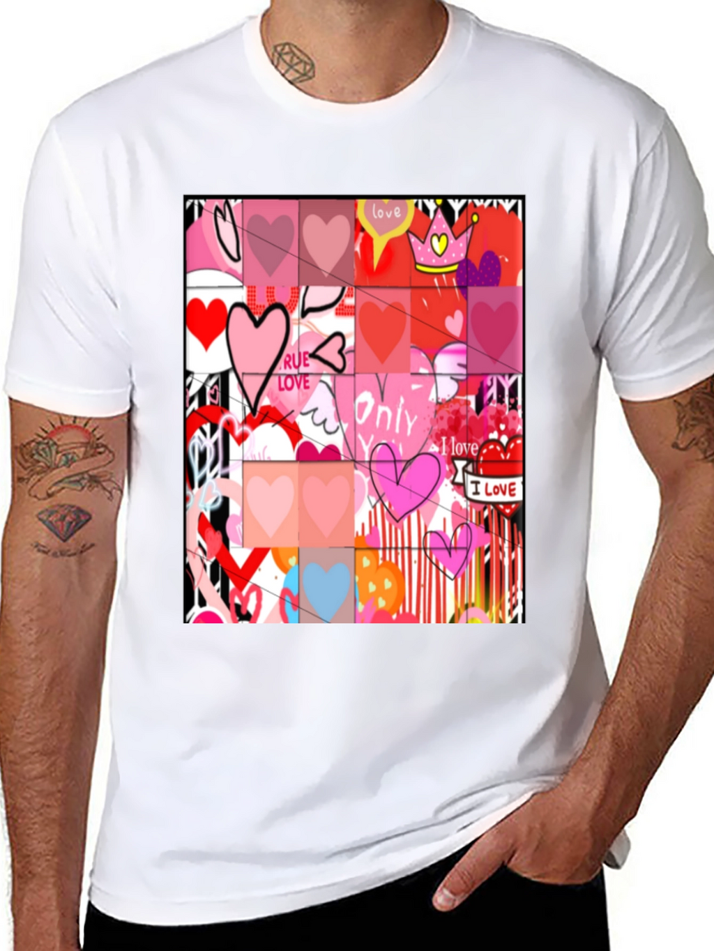 Heart Art Graphic Tee - Love Expression