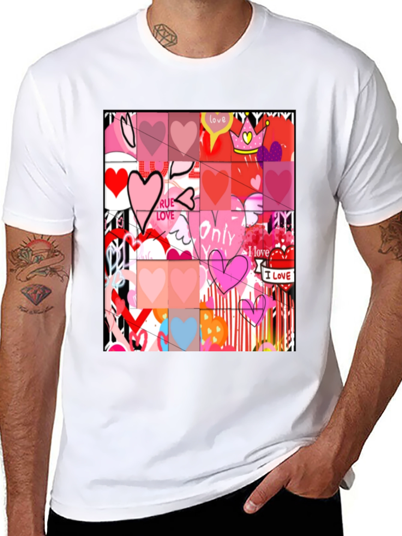 Heart Art Graphic Tee - Love Expression