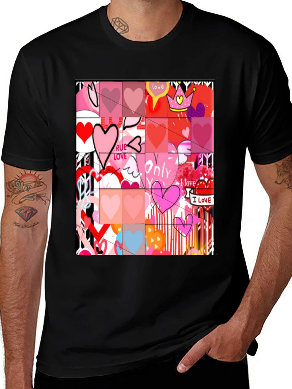 Heart Art Graphic Tee - Love Expression