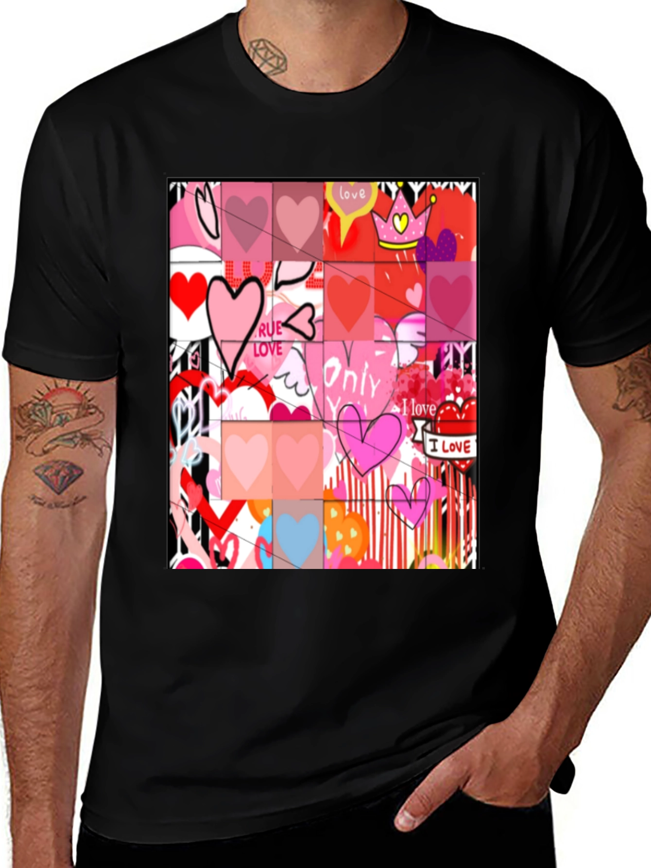 Heart Art Graphic Tee - Love Expression