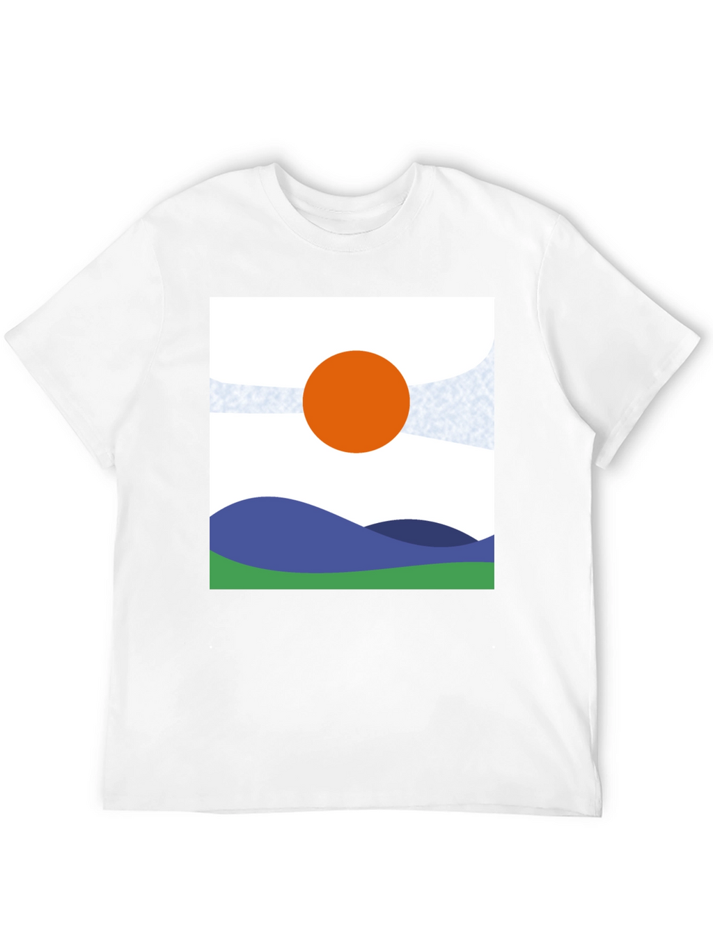 Abstract Landscape Graphic Tee - Modern Art Shirt