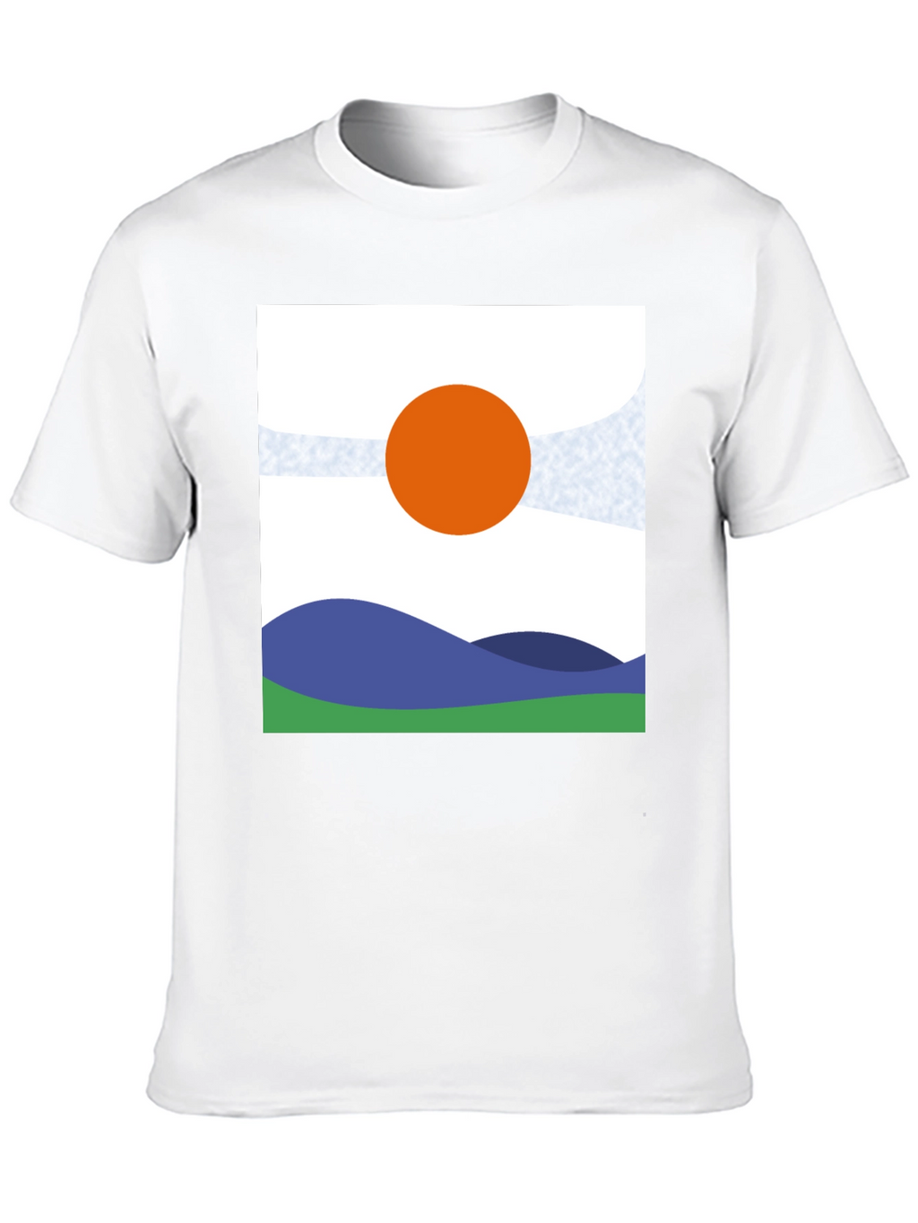 Abstract Landscape Graphic Tee - Modern Art Shirt