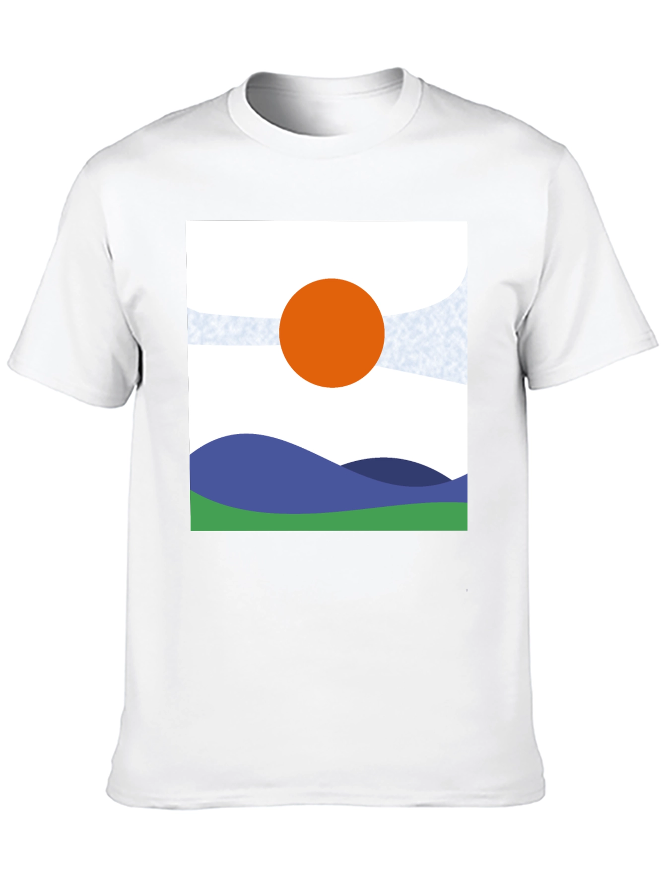 Abstract Landscape Graphic Tee - Modern Art Shirt