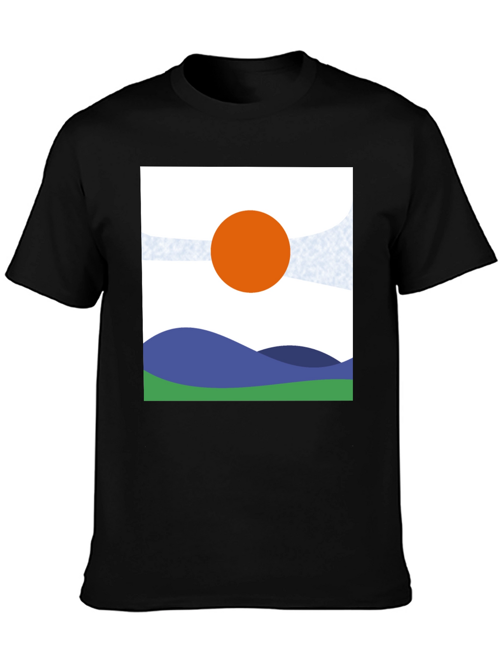 Abstract Landscape Graphic Tee - Modern Art Shirt