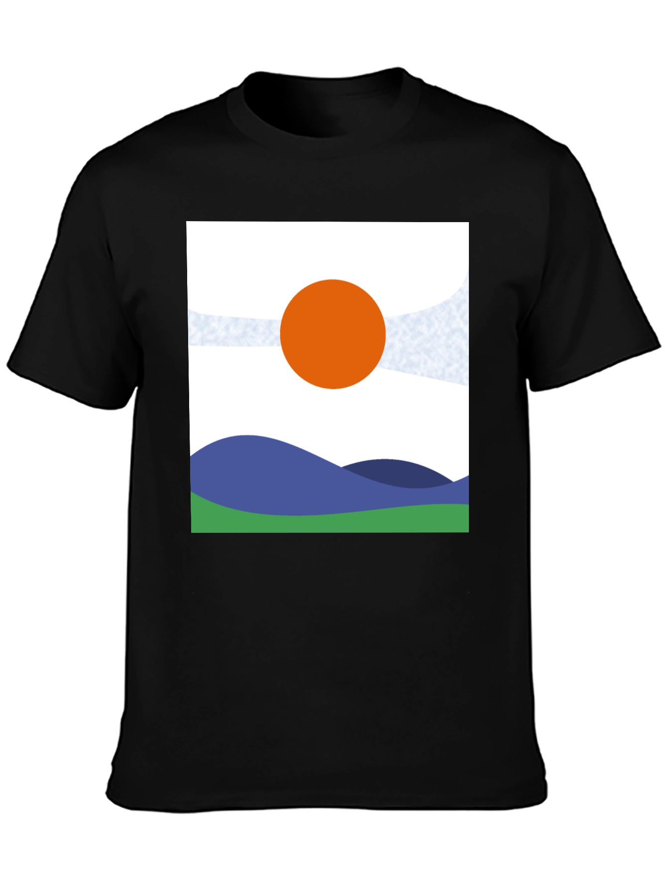 Abstract Landscape Graphic Tee - Modern Art Shirt