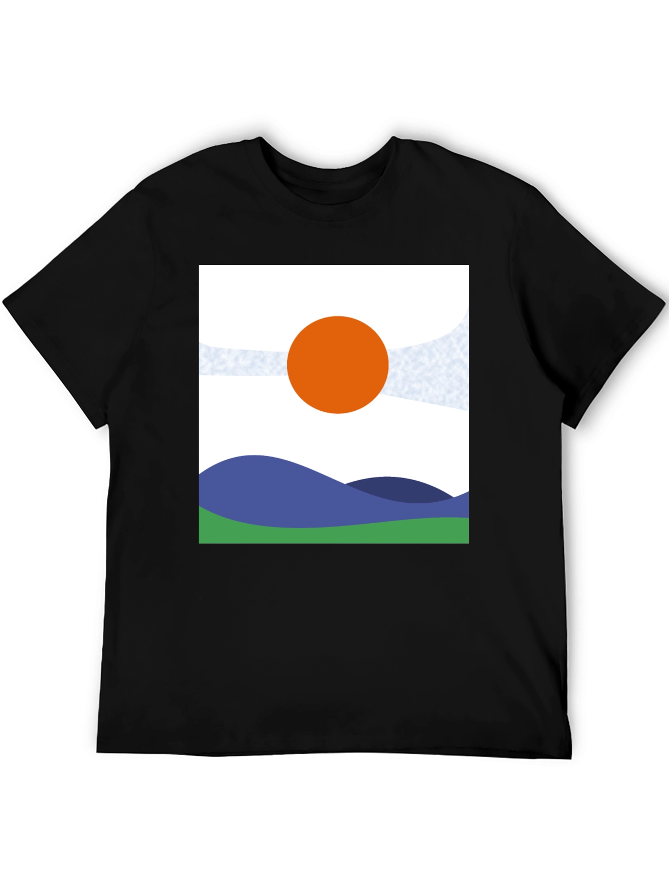 Abstract Landscape Graphic Tee - Modern Art Shirt