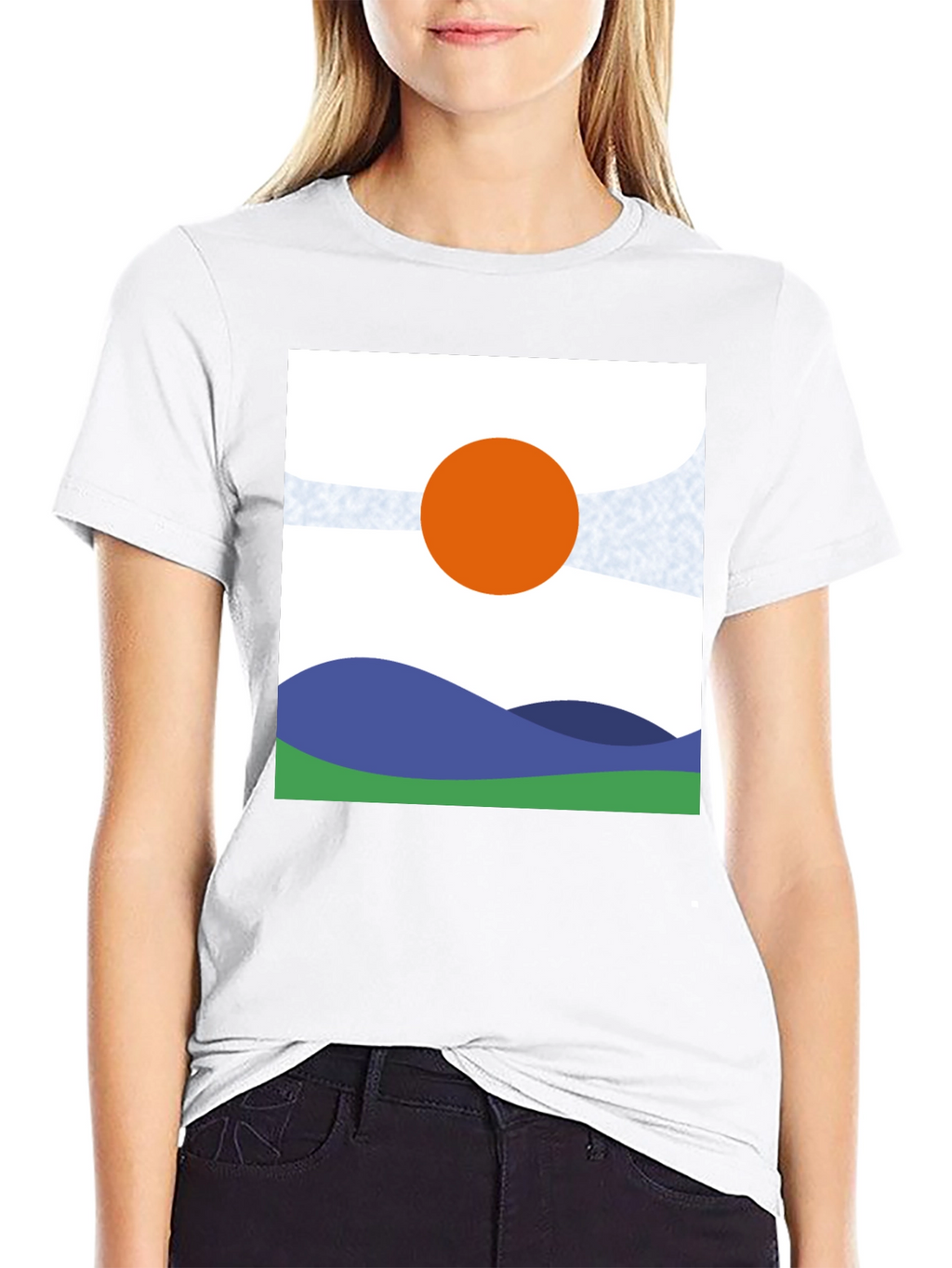 Abstract Landscape Graphic Tee - Modern Art Shirt