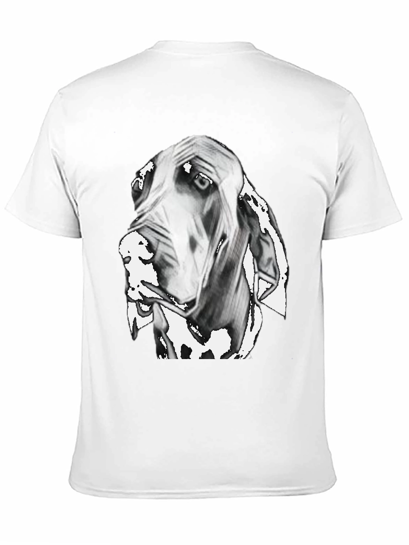 Dog Portrait Graphic Print Black T-Shirt