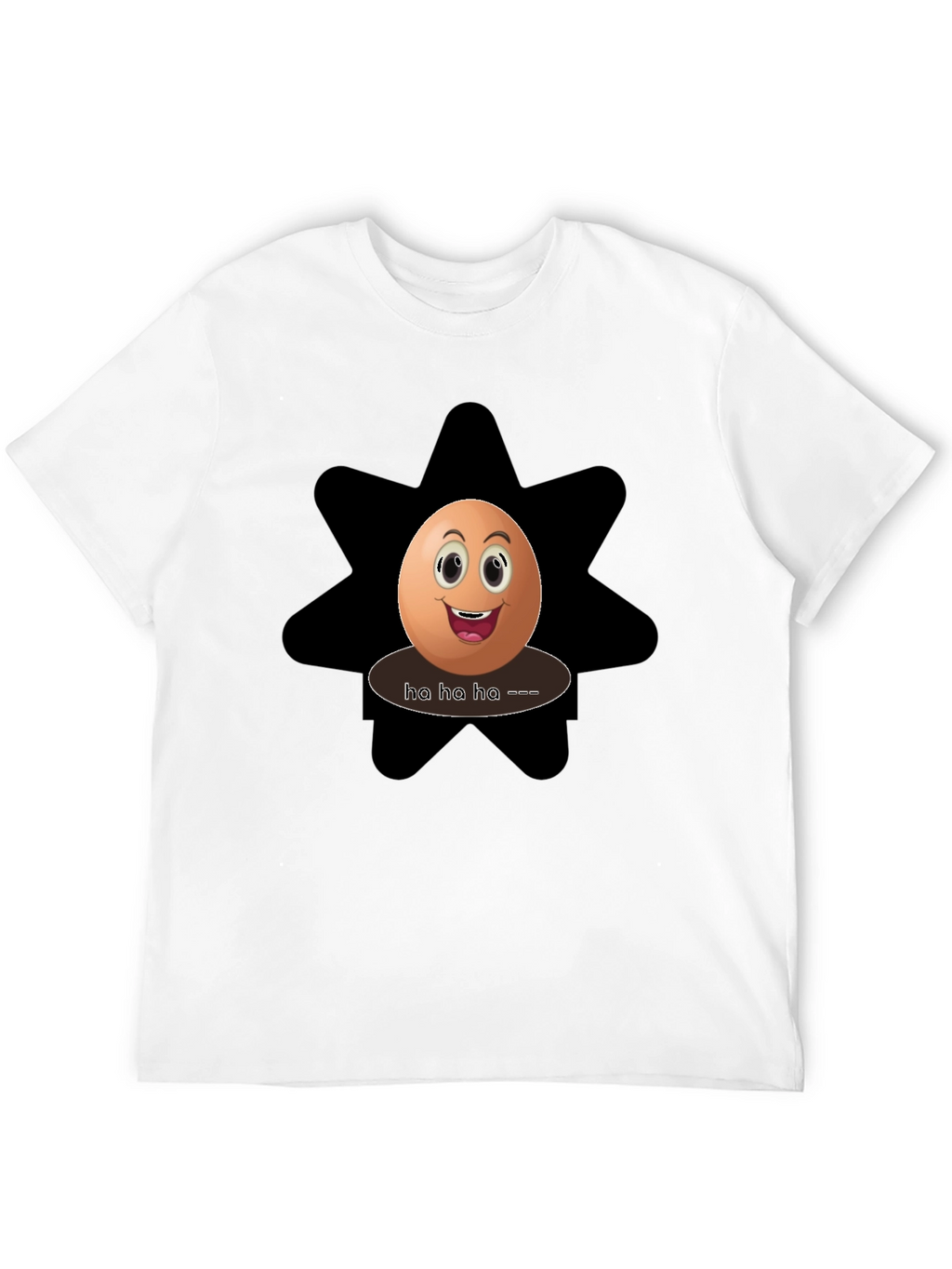 Funny Egg Graphic Tee - Black Cotton T-Shirt