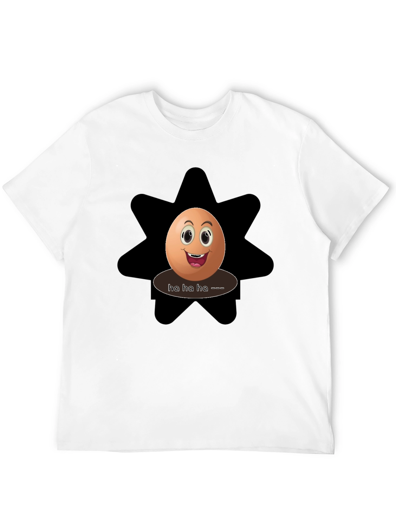 Funny Egg Graphic Tee - Black Cotton T-Shirt