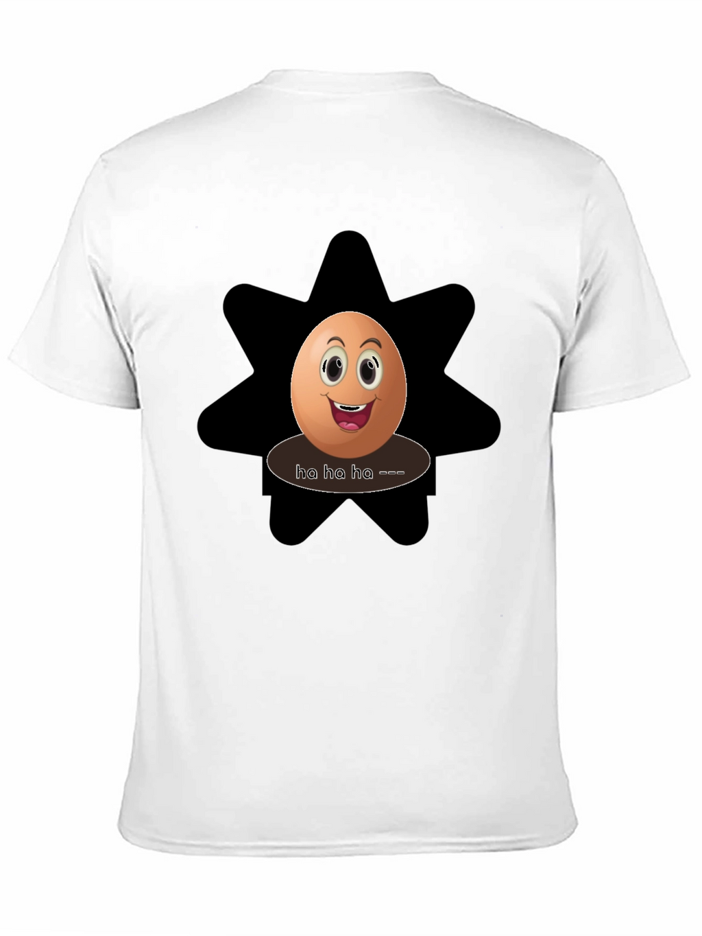 Funny Egg Graphic Tee - Black Cotton T-Shirt