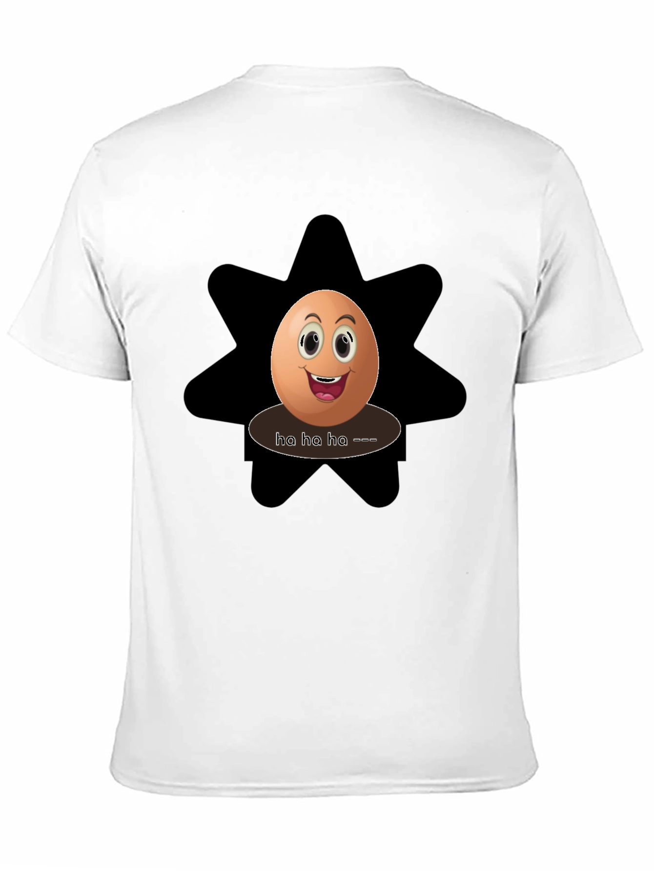 Funny Egg Graphic Tee - Black Cotton T-Shirt