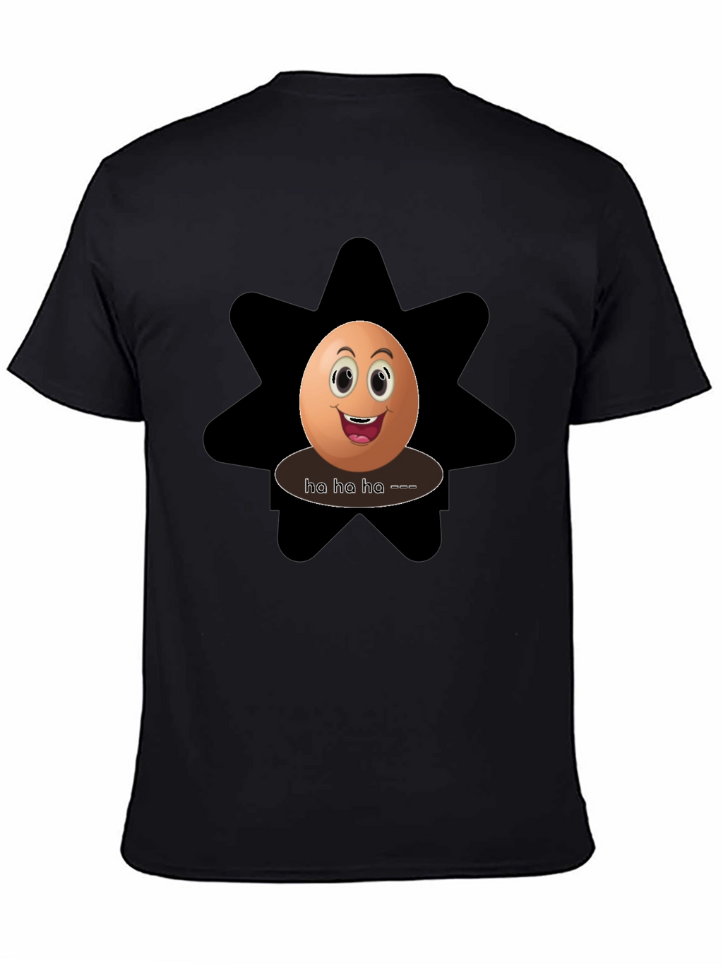 Funny Egg Graphic Tee - Black Cotton T-Shirt