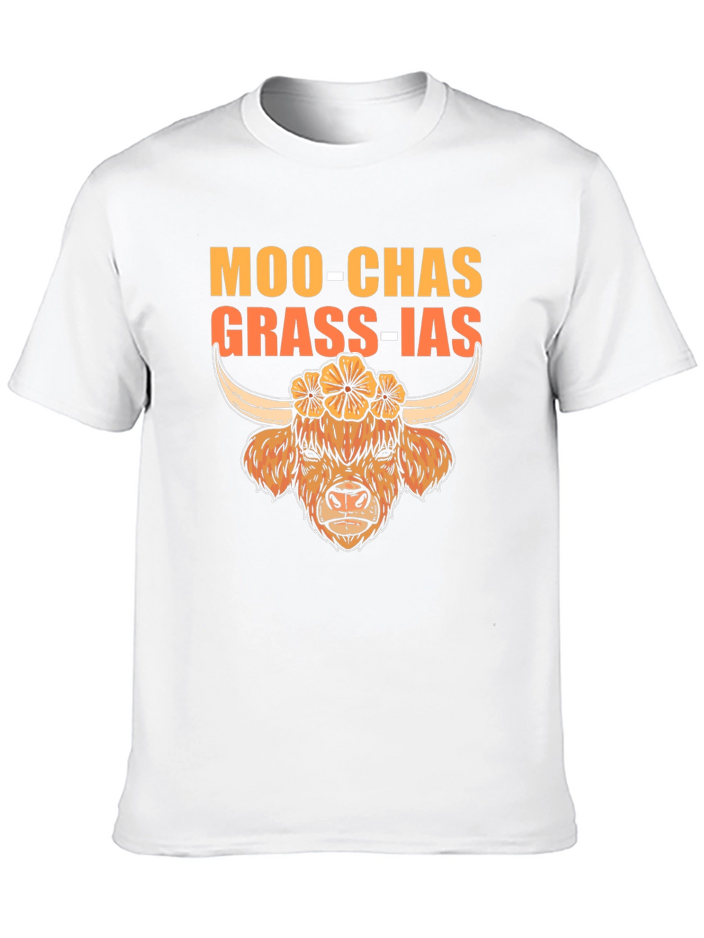 Moo-Chas Grass-ias Highland Cow Graphic Tee