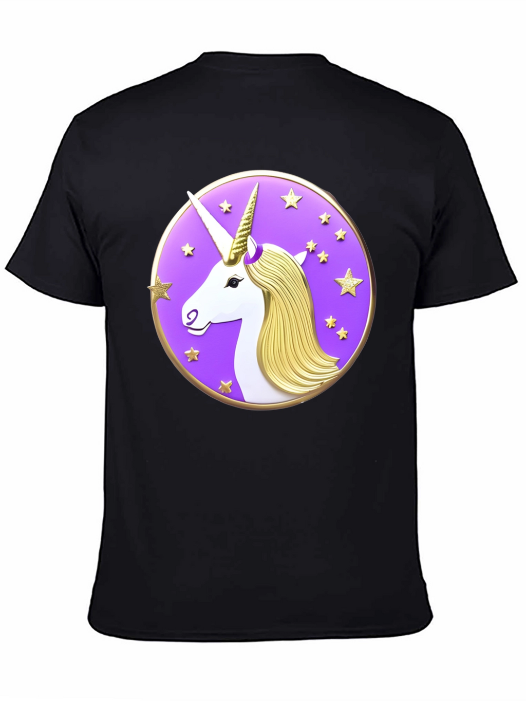 Unicorn Starburst Graphic Black T-Shirt
