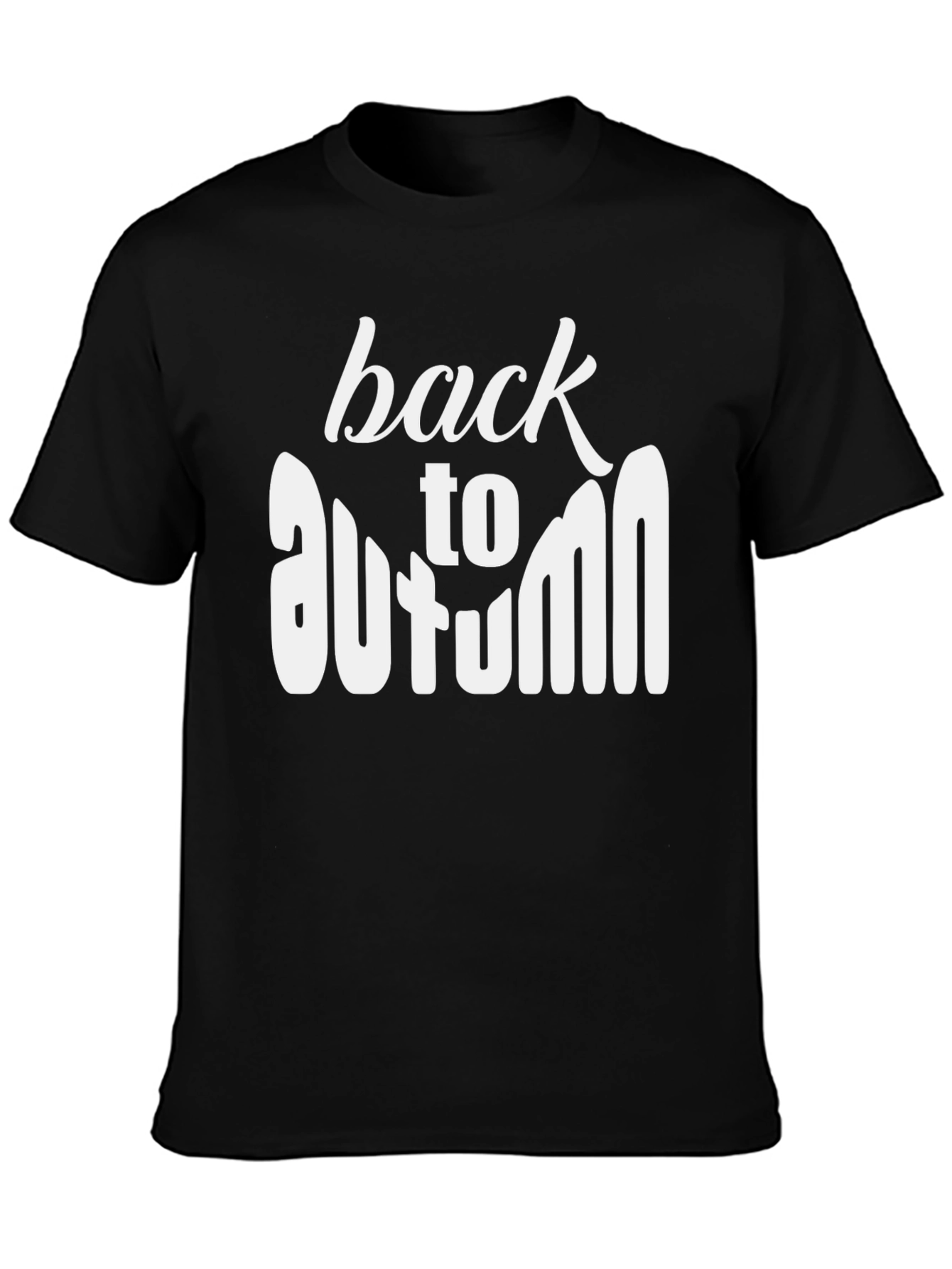 Back to Autumn Graphic Tee - Soft Black T-Shirt