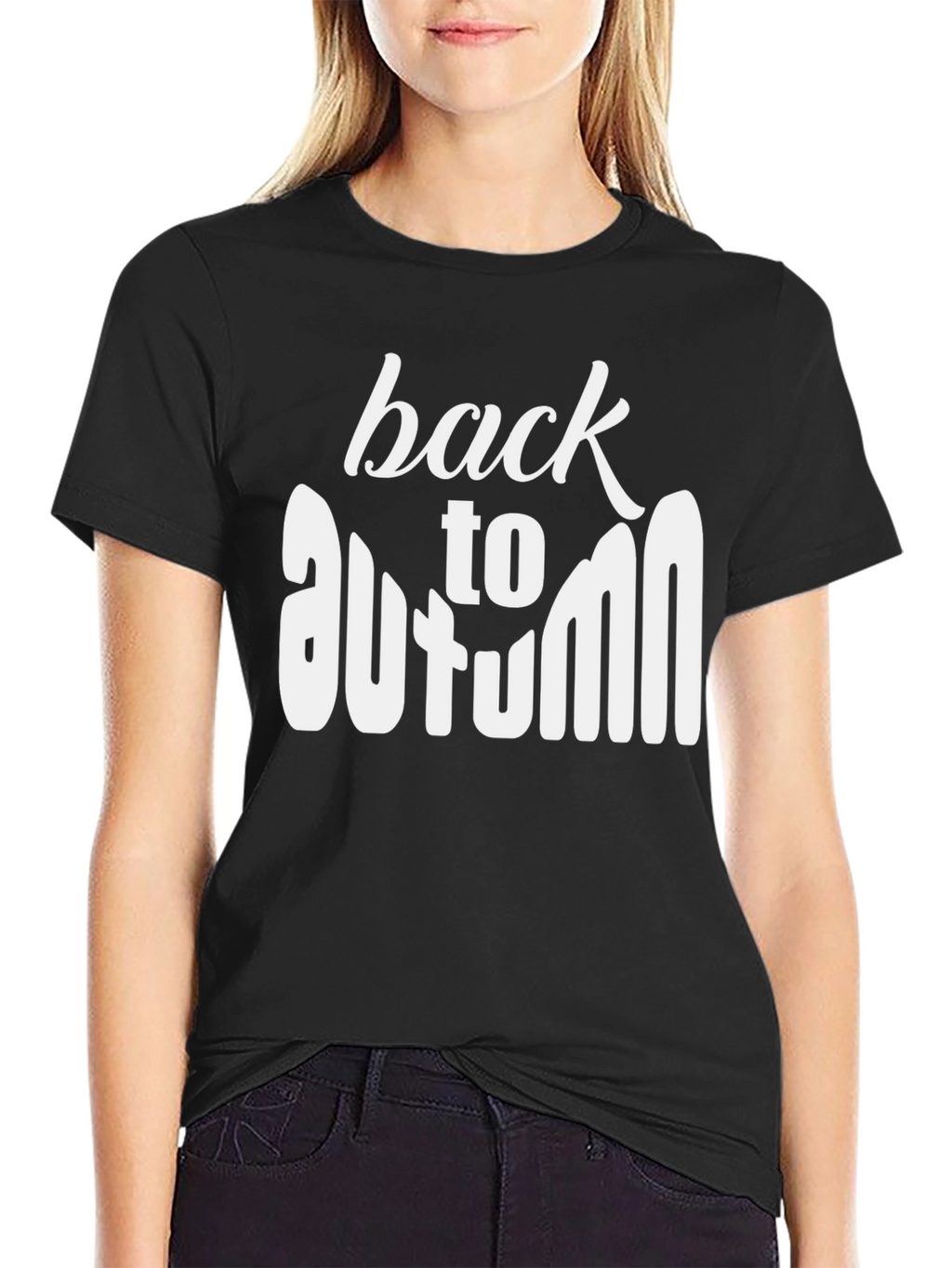 Back to Autumn Graphic Tee - Soft Black T-Shirt