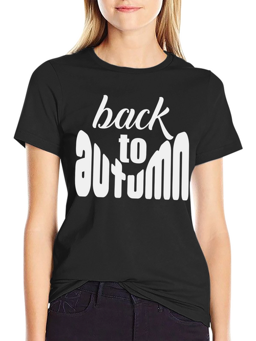 Back to Autumn Graphic Tee - Soft Black T-Shirt