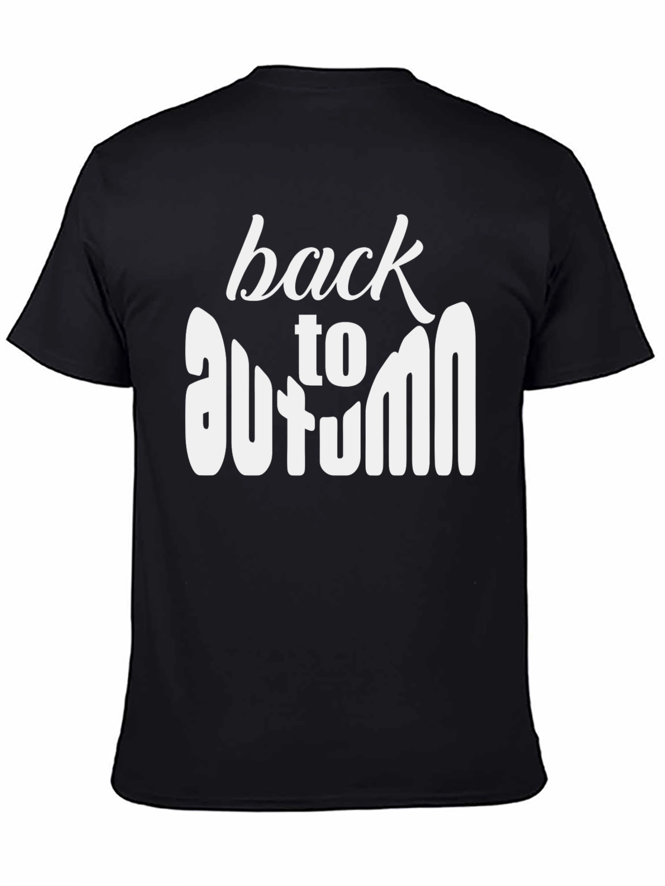 Back to Autumn Graphic Tee - Soft Black T-Shirt