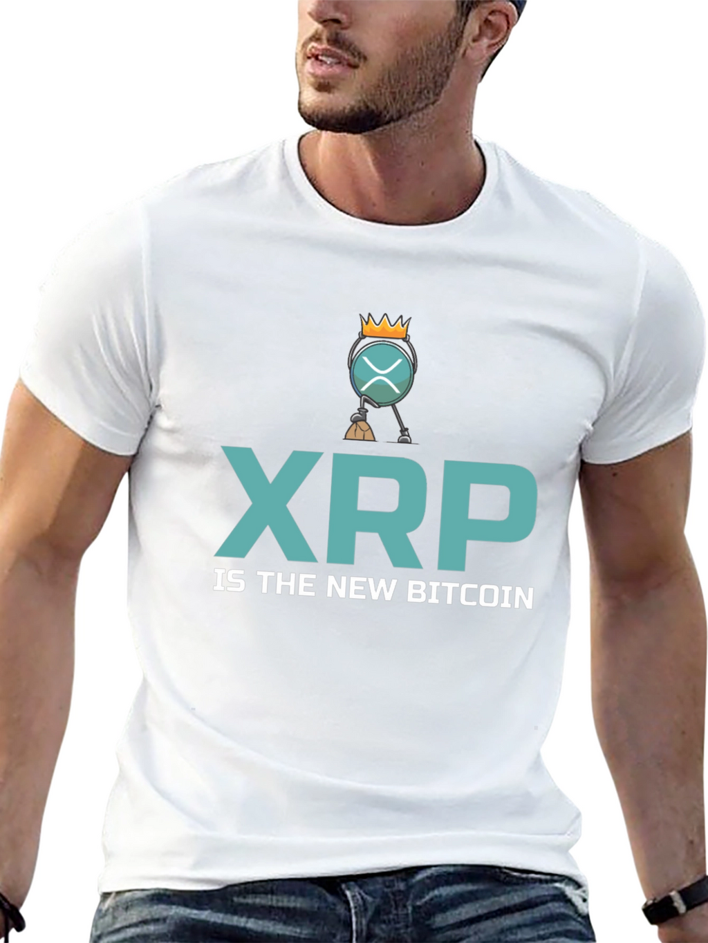 XRP is the New Bitcoin Black T-Shirt