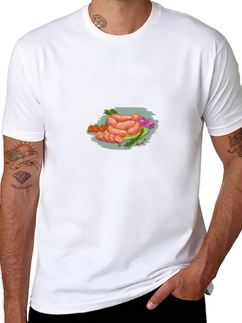 Sausage Feast Black Graphic Tee - Food Lovers Apparel