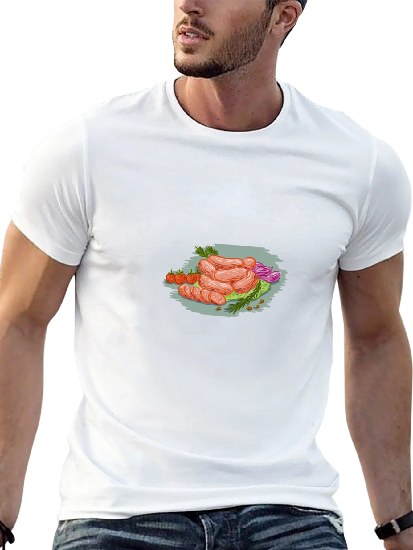 Sausage Feast Black Graphic Tee - Food Lovers Apparel