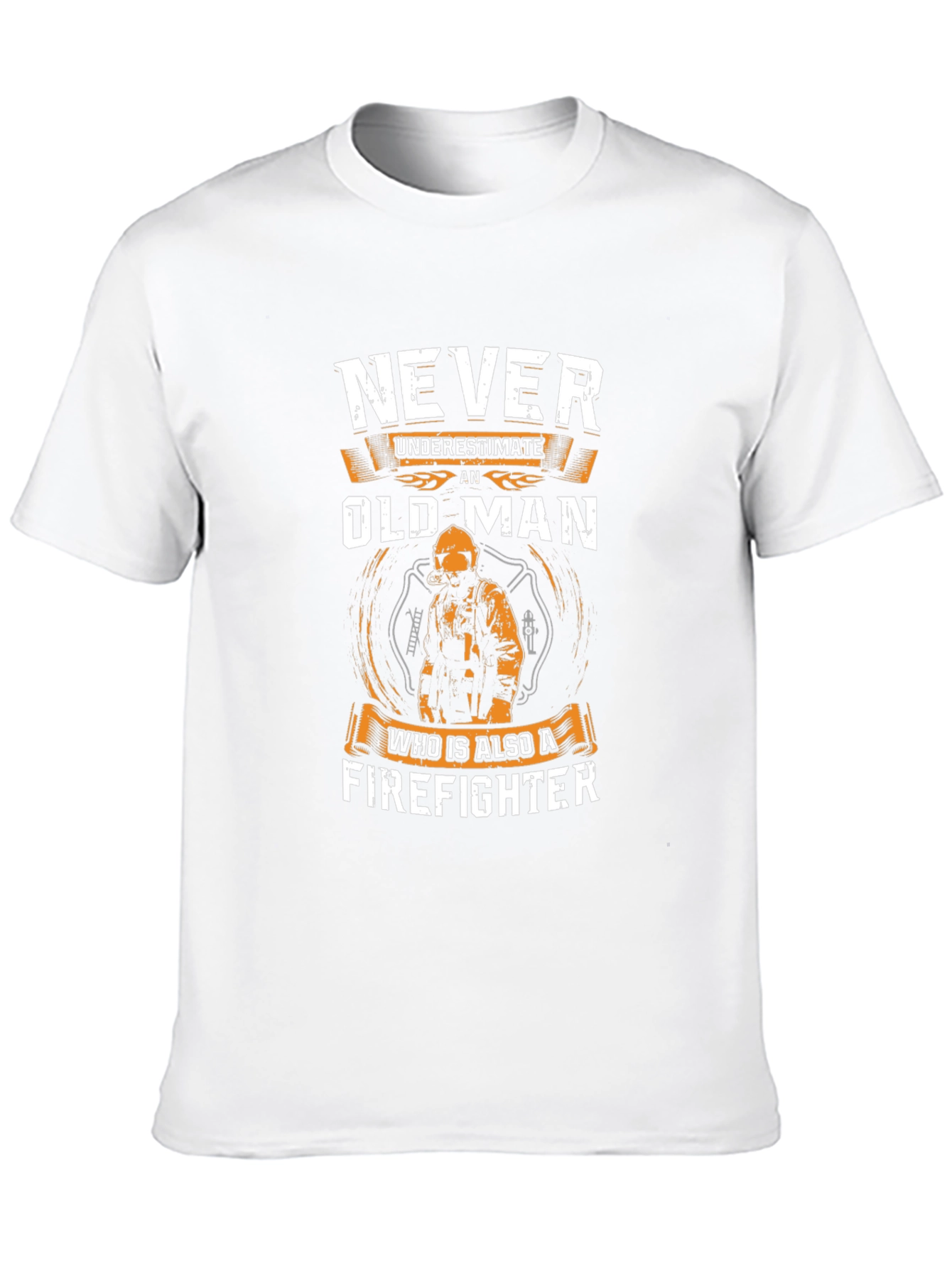 Never Underestimate an Old Man Firefighter T-Shirt