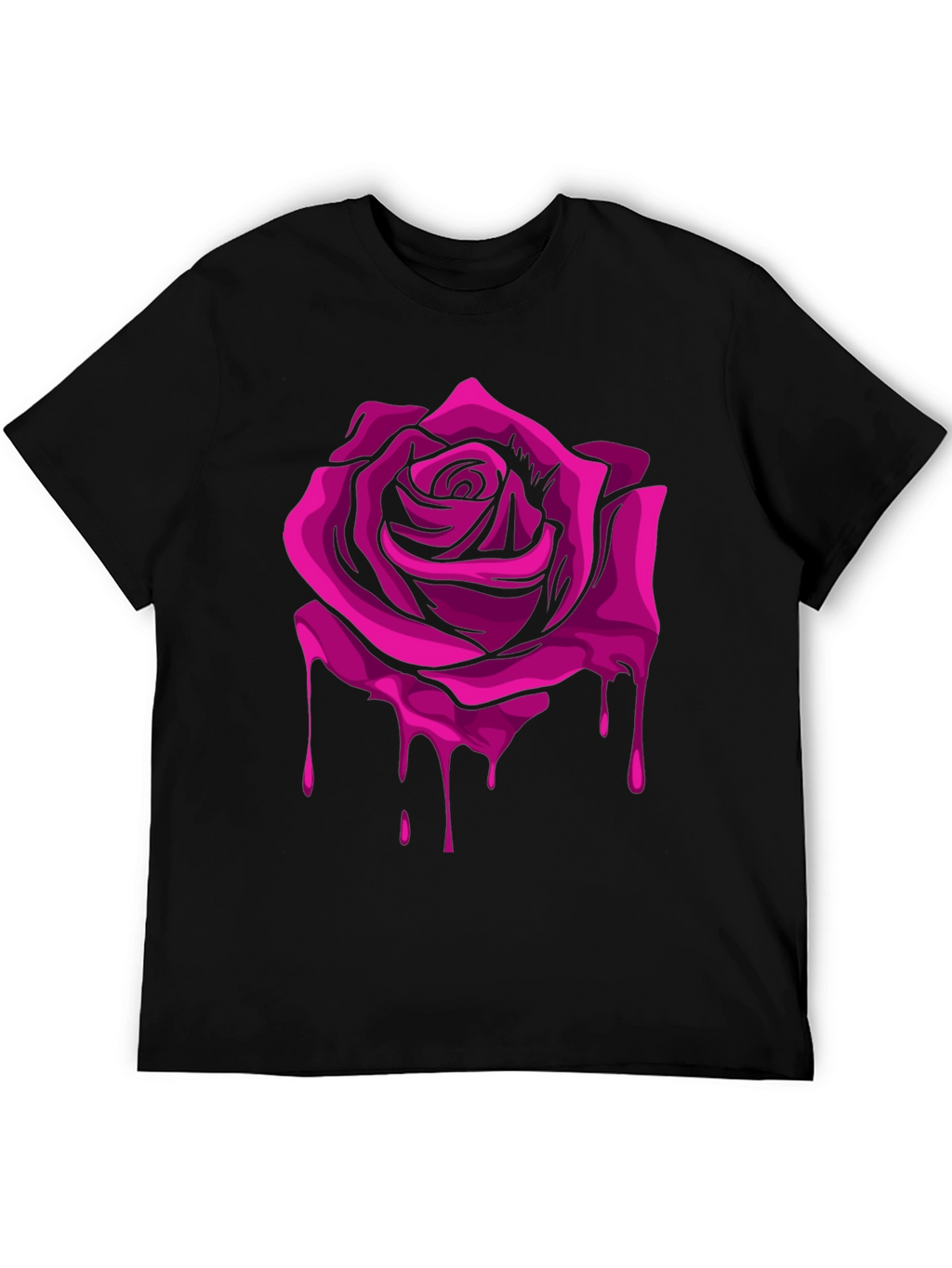 Rose Drip Graphic Tee - Modern Streetwear