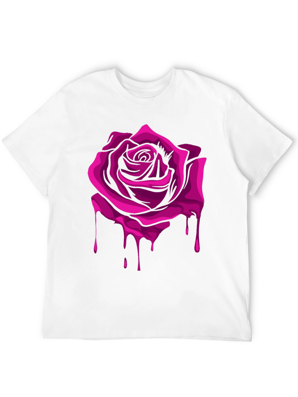 Rose Drip Graphic Tee - Modern Streetwear