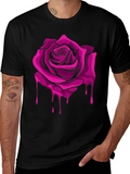 Rose Drip Graphic Tee - Modern Streetwear