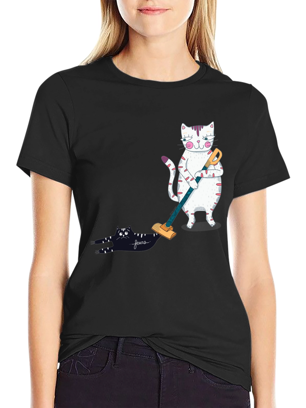Cat Vacuuming T-Shirt