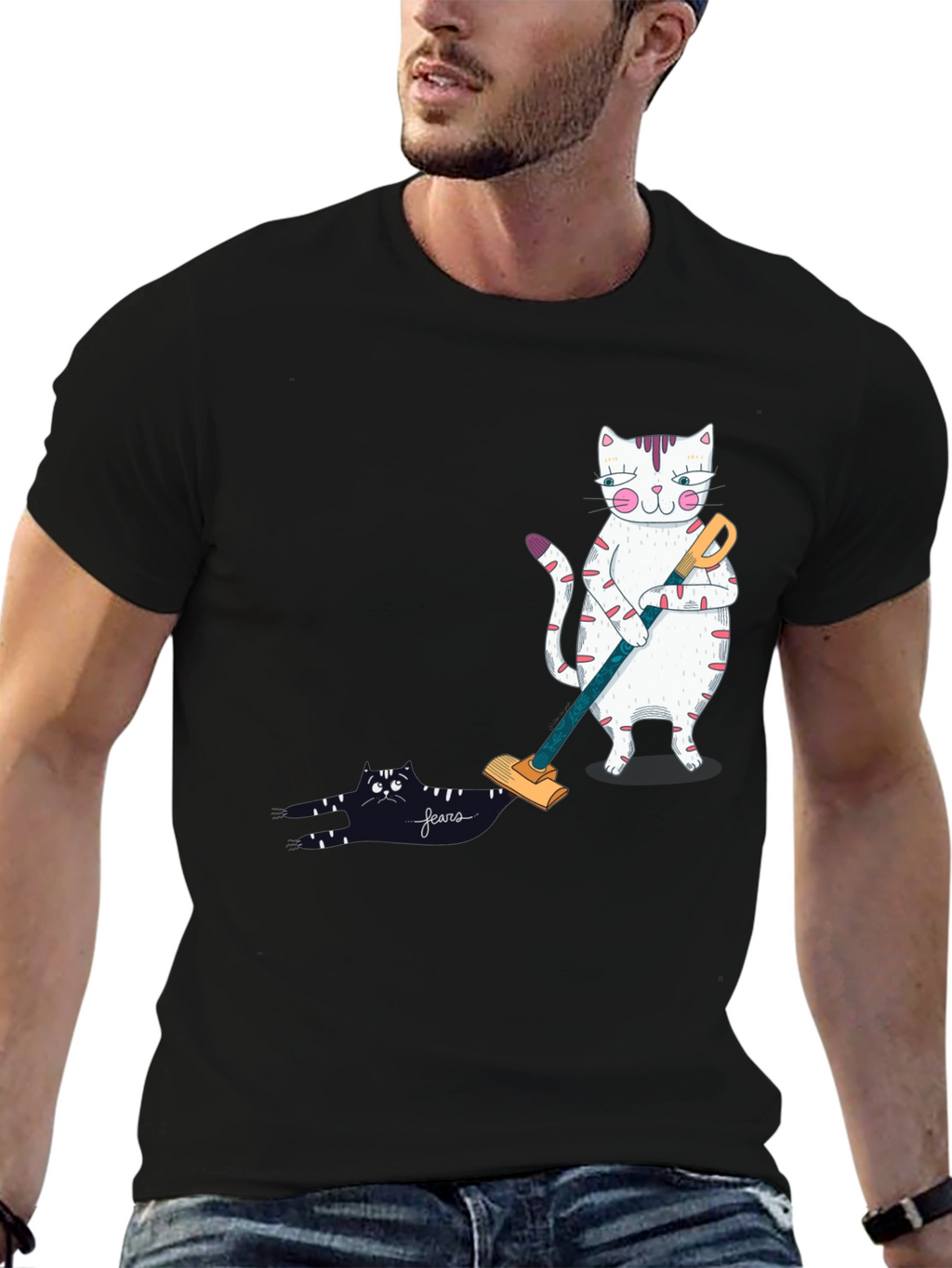 Cat Vacuuming T-Shirt