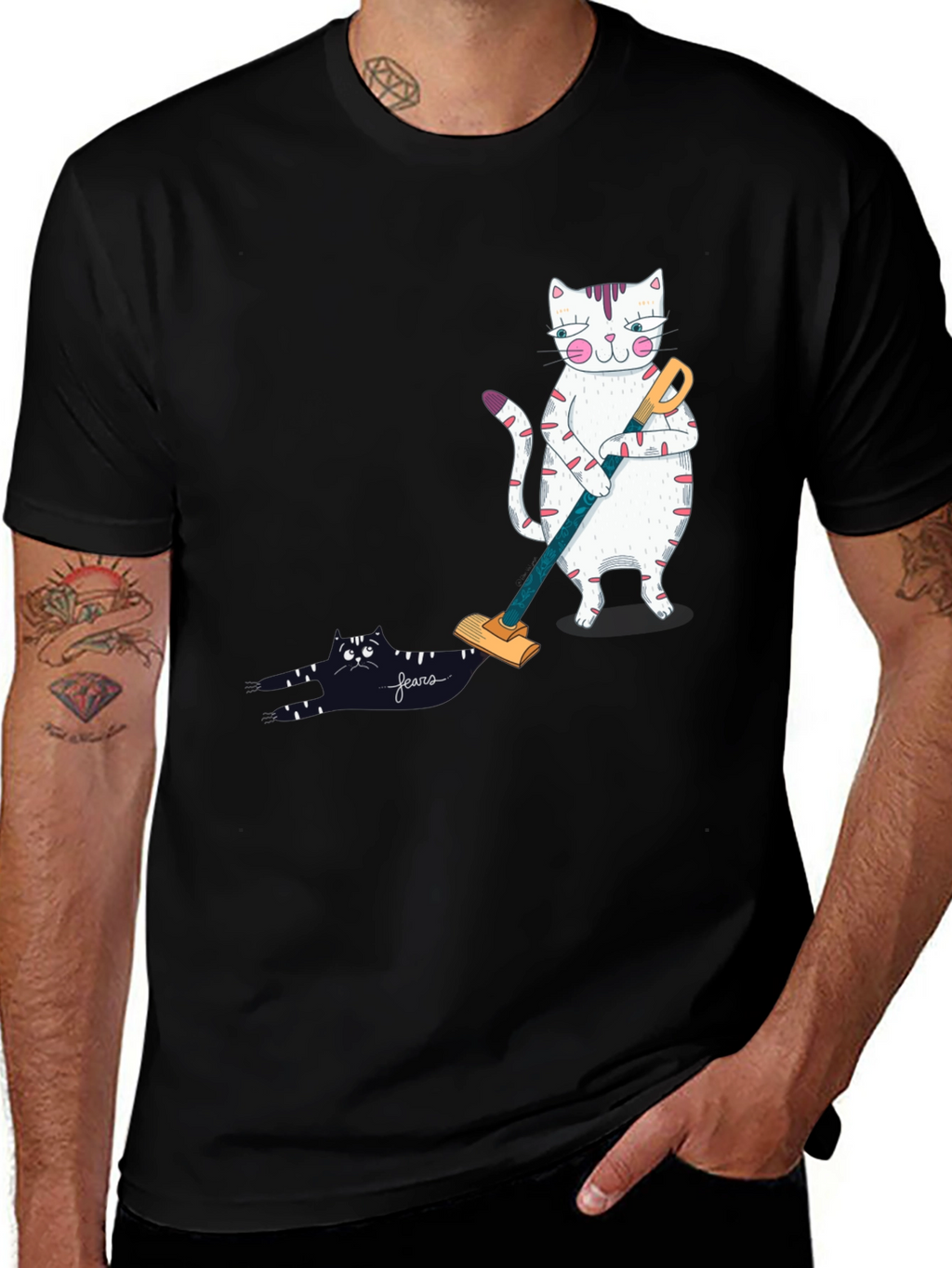 Cat Vacuuming T-Shirt