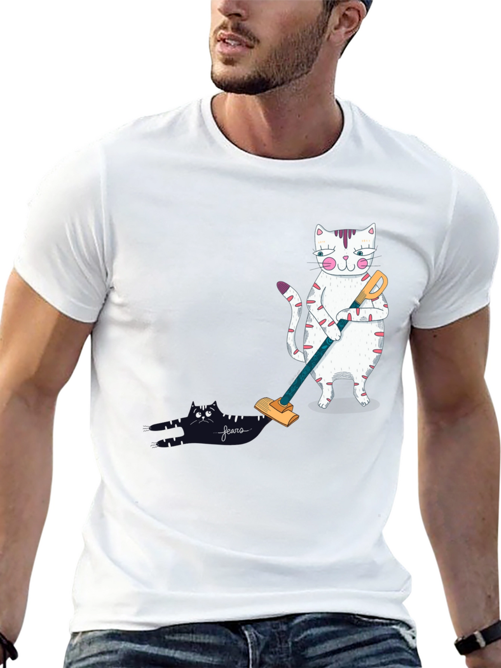 Cat Vacuuming T-Shirt