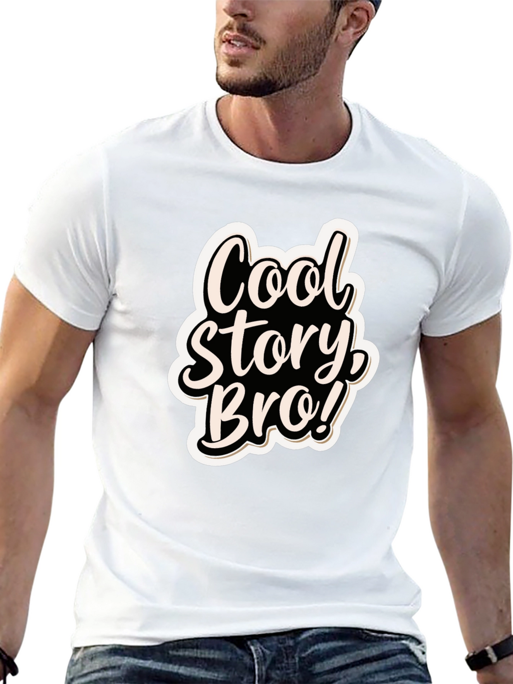 Cool Story Bro! Black Graphic T-Shirt