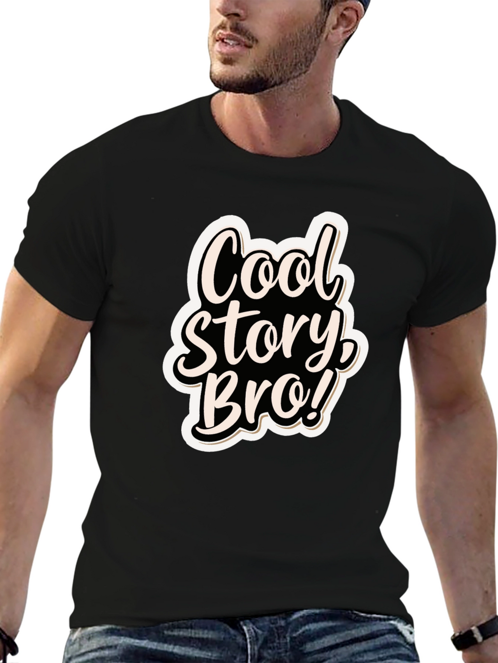 Cool Story Bro! Black Graphic T-Shirt