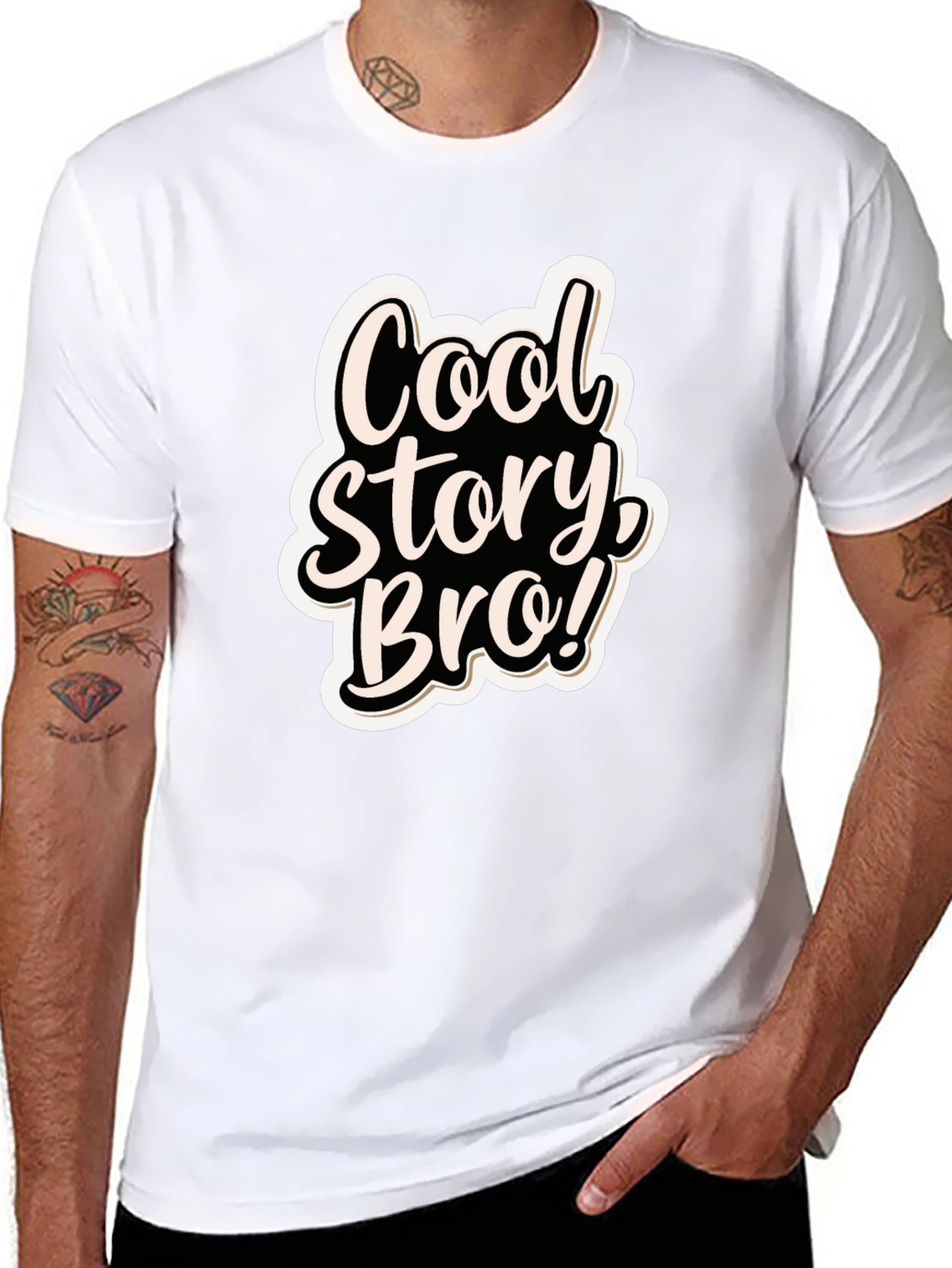 Cool Story Bro! Black Graphic T-Shirt