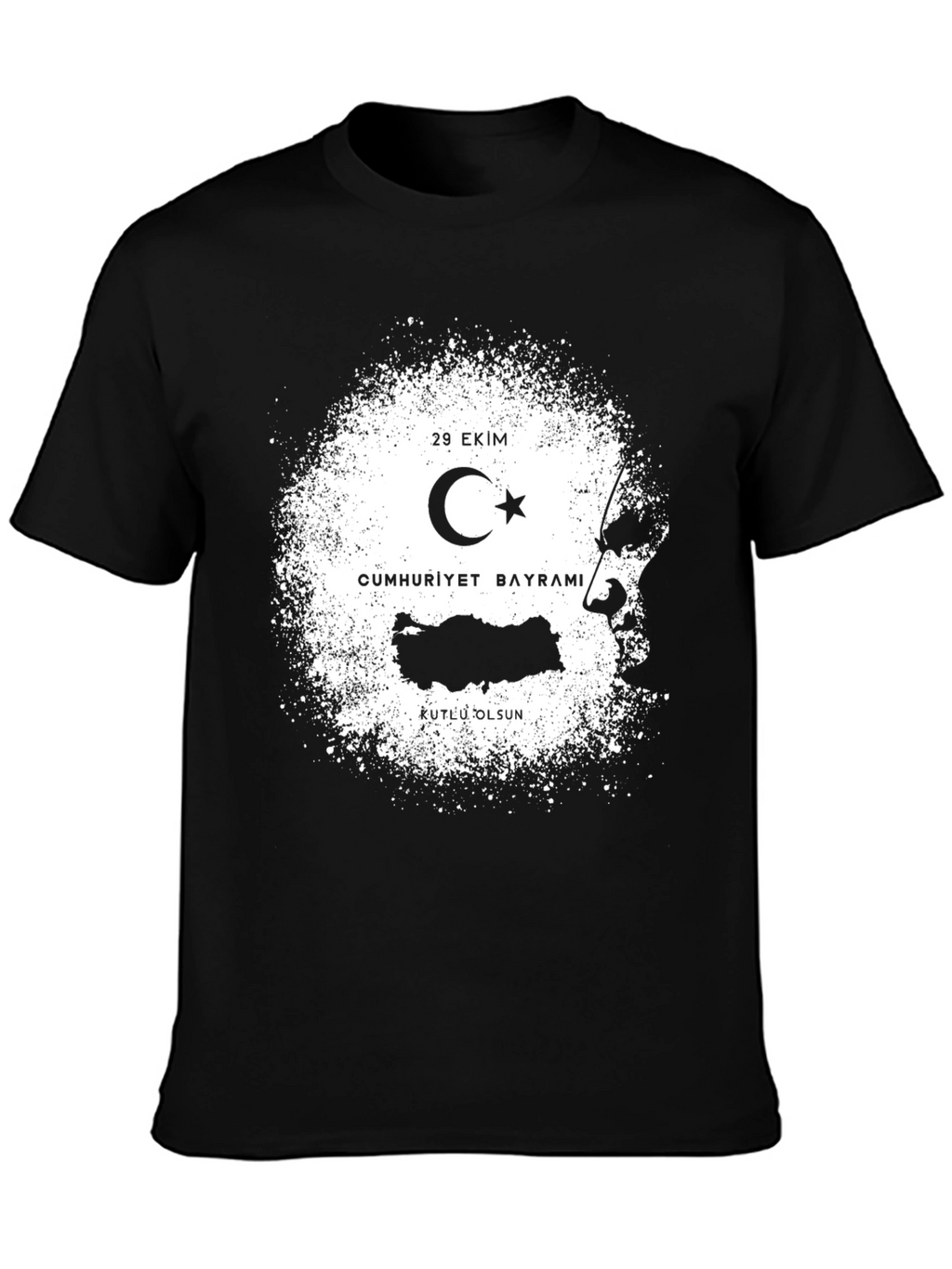 Black T-Shirt: Turkish Republic Day Design