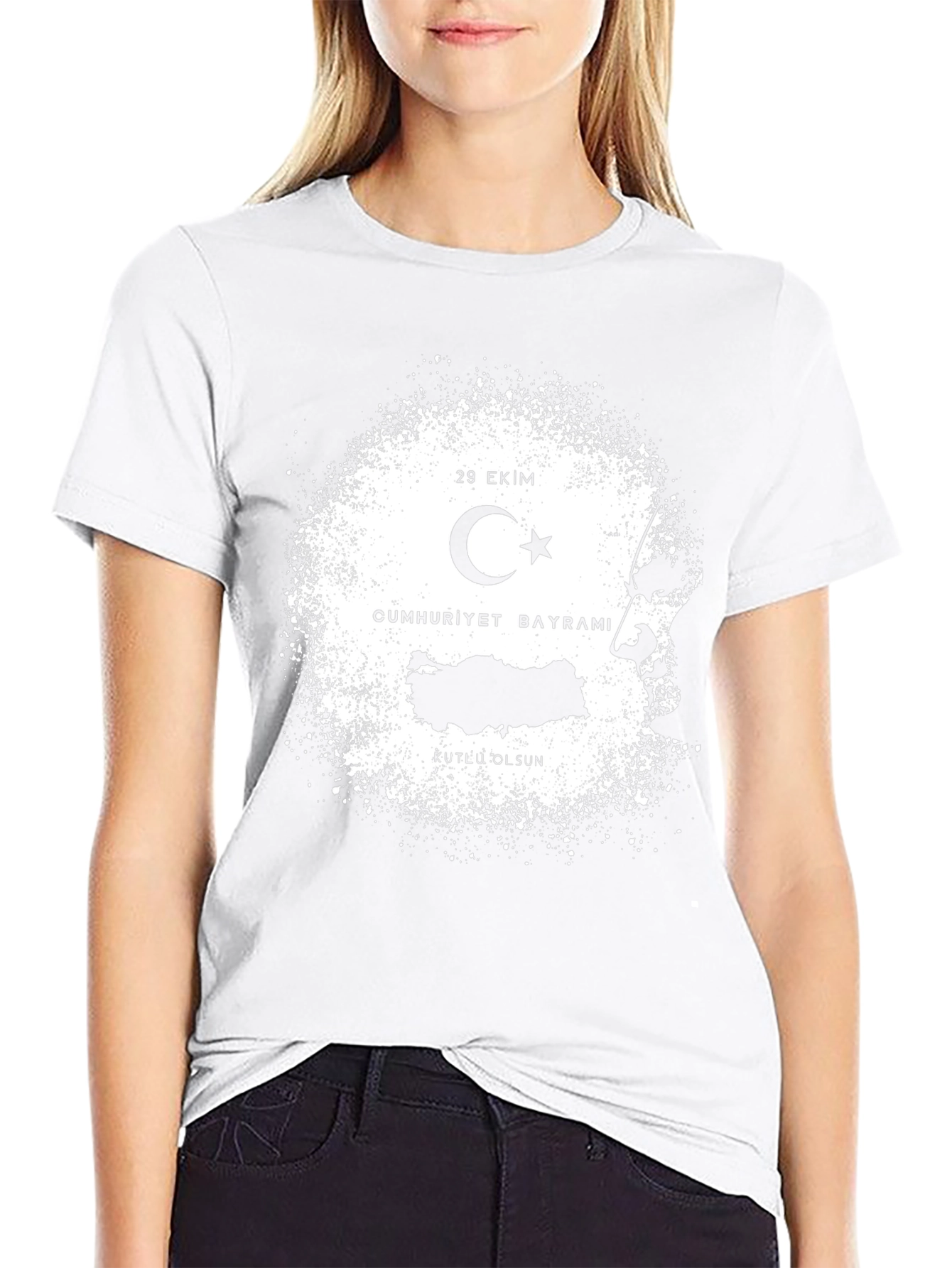 Black T-Shirt: Turkish Republic Day Design