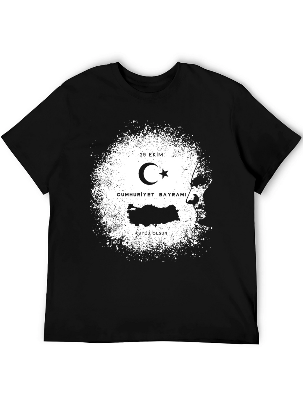 Black T-Shirt: Turkish Republic Day Design