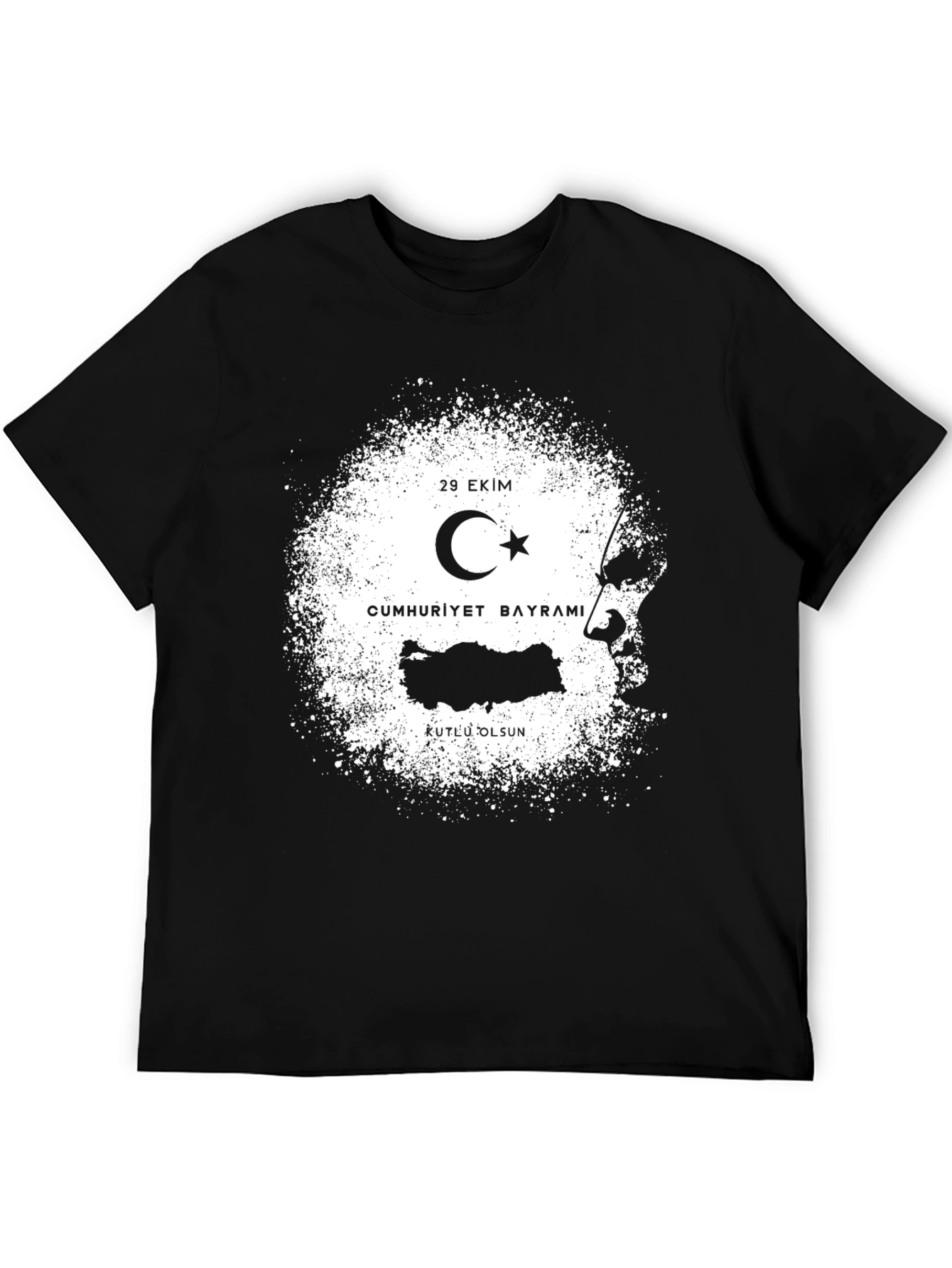 Black T-Shirt: Turkish Republic Day Design