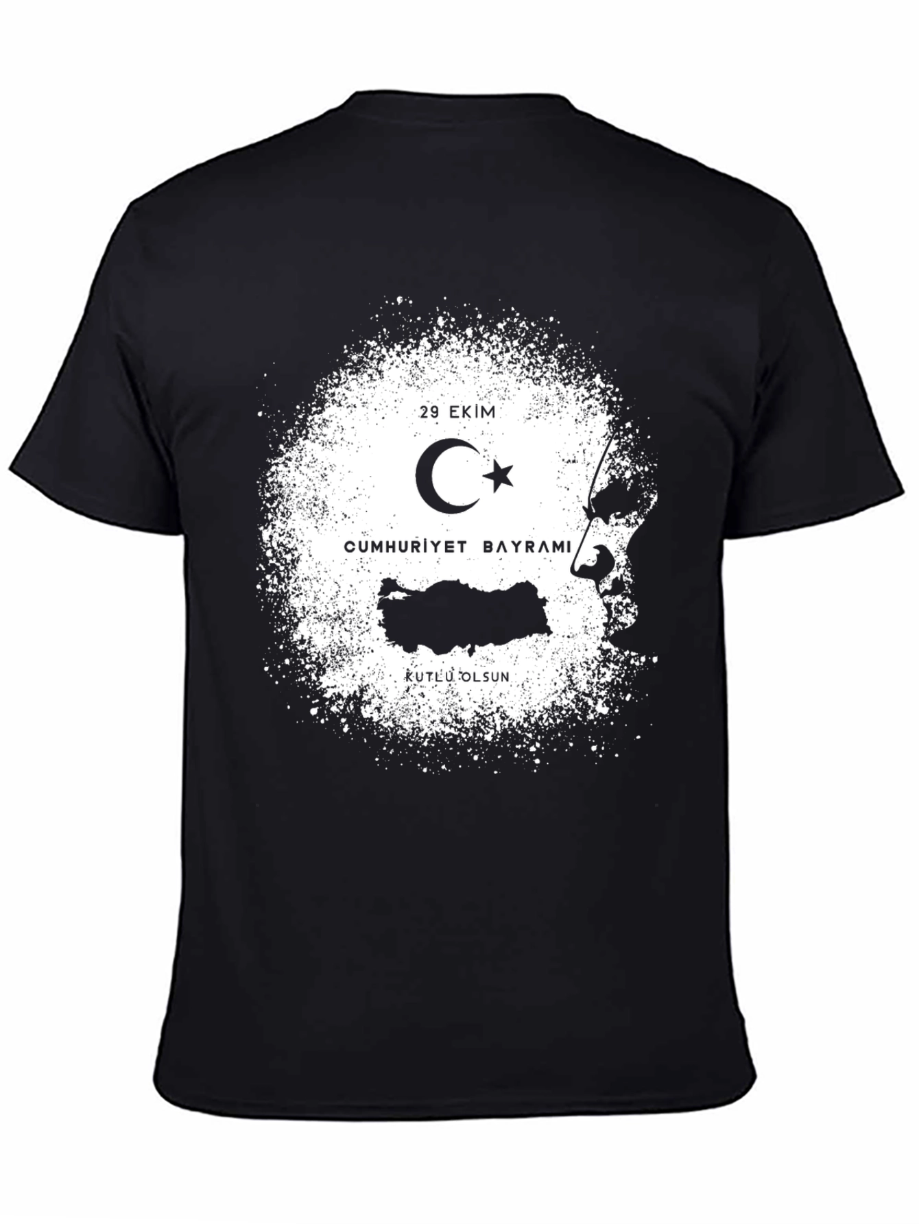 Black T-Shirt: Turkish Republic Day Design